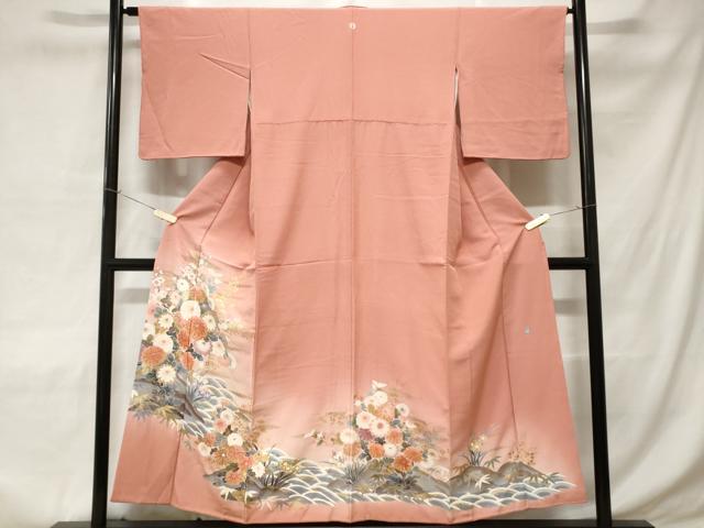 平和屋着物■豪華色留袖 作家物 流水草花文 暈し染め 金彩 正絹 逸品 CABC6303ev