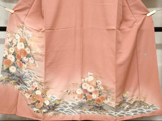 平和屋着物■豪華色留袖 作家物 流水草花文 暈し染め 金彩 正絹 逸品 CABC6303ev