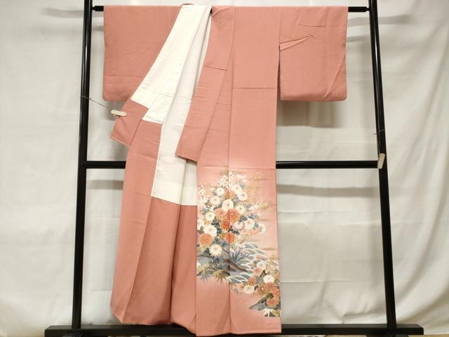 平和屋着物■豪華色留袖 作家物 流水草花文 暈し染め 金彩 正絹 逸品 CABC6303ev