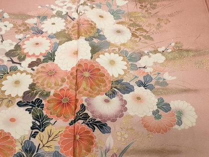平和屋着物■豪華色留袖 作家物 流水草花文 暈し染め 金彩 正絹 逸品 CABC6303ev