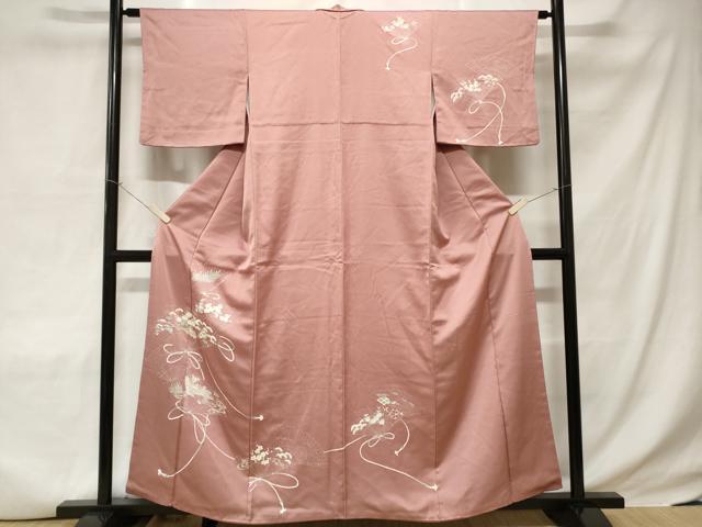 平和屋着物■訪問着 檜扇松竹梅文 正絹 逸品 CABC6313ev