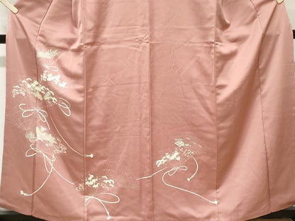 平和屋着物■訪問着 檜扇松竹梅文 正絹 逸品 CABC6313ev