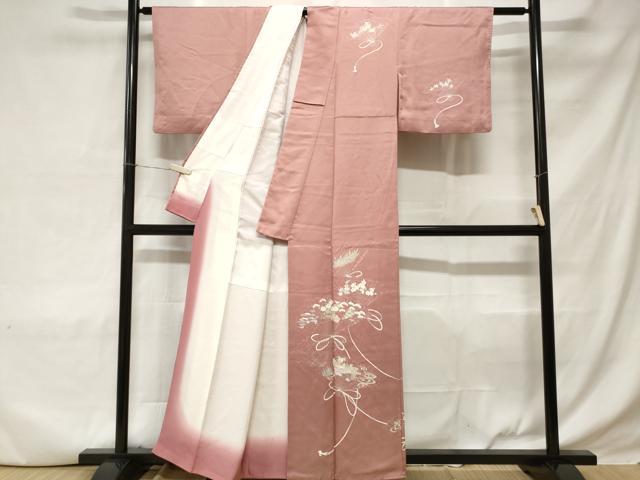 平和屋着物■訪問着 檜扇松竹梅文 正絹 逸品 CABC6313ev