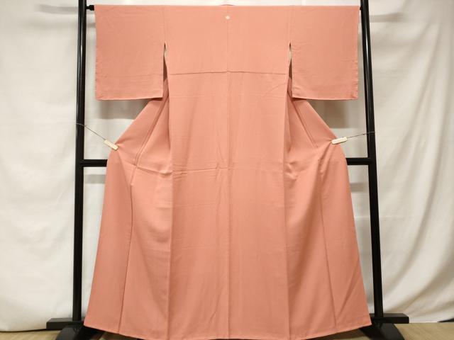 平和屋着物■上質な色無地　曙色　正絹　逸品　CABC6352ev