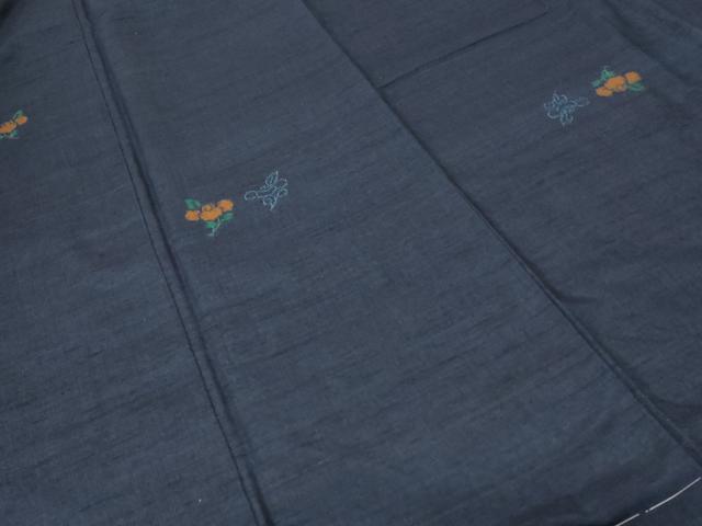 平和屋着物■上質な紬　舞花文　正絹　逸品　CABC6374ev
