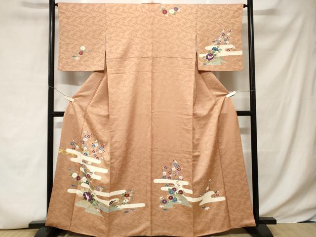 平和屋着物■訪問着　遠山枝花文　金彩　正絹　逸品　CABC6393ev