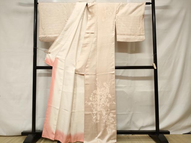 平和屋着物■訪問着　枝花文　正絹　逸品　CABC6397ev