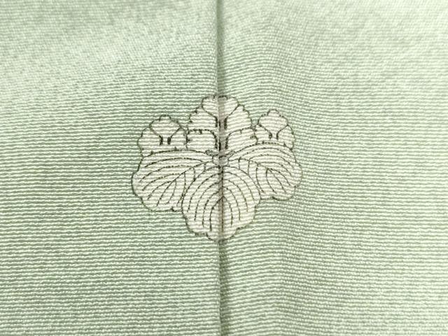 平和屋着物●訪問着 作家物 駒刺繍 扇面吉祥草花文 金彩 正絹 逸品 未使用 CABC6401yc