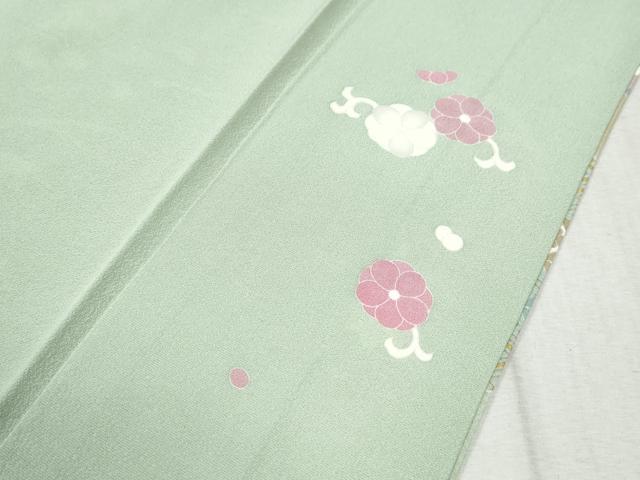 平和屋着物●訪問着 作家物 駒刺繍 扇面吉祥草花文 金彩 正絹 逸品 未使用 CABC6401yc