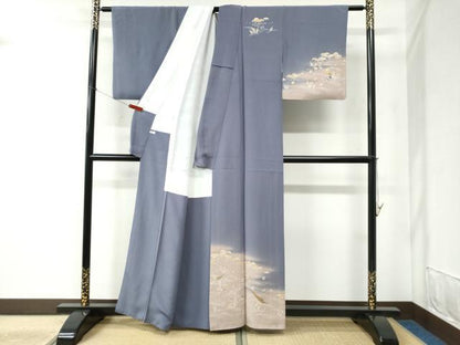 平和屋着物●訪問着 浜松舟花文 暈し染め 金彩 正絹 逸品 CABC6402yc