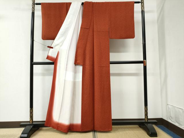 平和屋着物●重要無形文化財 人間国宝 中村勇二郎 江戸小紋 草木染 南天文 反端付き 正絹 逸品 CABC6405yc