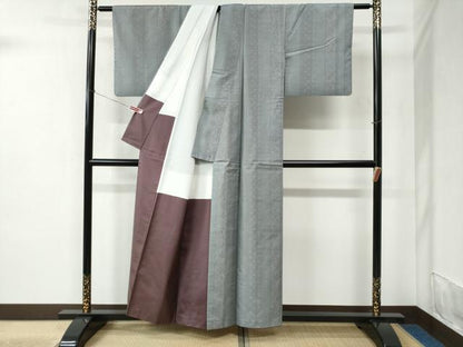 平和屋着物●本場大島紬 吉祥更紗花間道 正絹 逸品 CABC6424yc