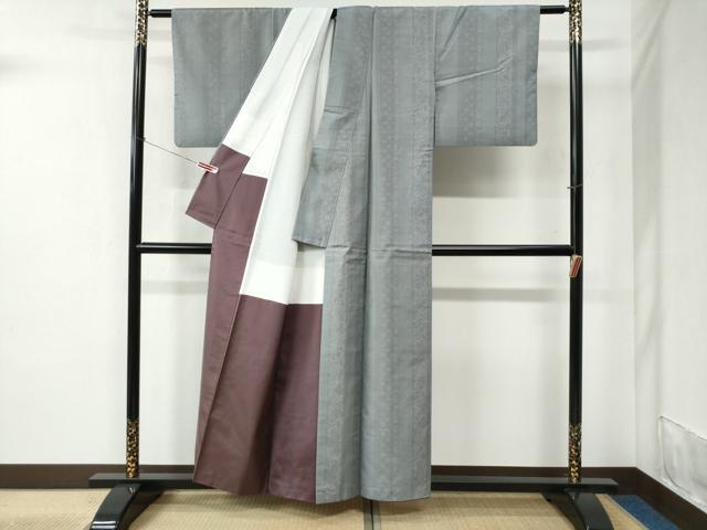 平和屋着物●本場大島紬 吉祥更紗花間道 正絹 逸品 CABC6424yc