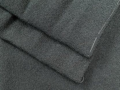 平和屋着物●江戸小紋 鮫小紋柄 黒地 正絹 逸品 未使用 CABC6425yc