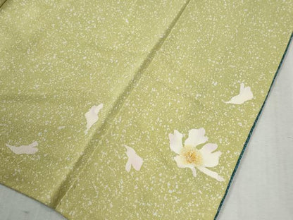 平和屋着物●訪問着 友禅 作家物 枝花文 暈し染め 正絹 逸品 未使用 CABC6427yc