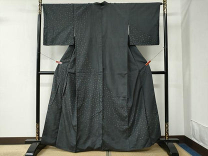 平和屋着物●訪問着 紬地 吉祥花文 正絹 逸品 CABC6431yc