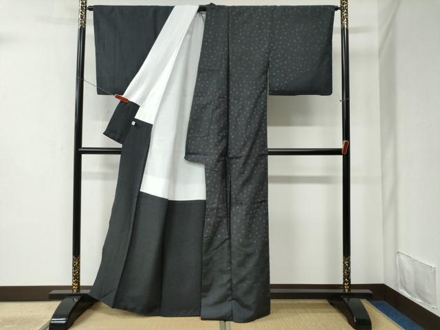 平和屋着物●訪問着 紬地 吉祥花文 正絹 逸品 CABC6431yc
