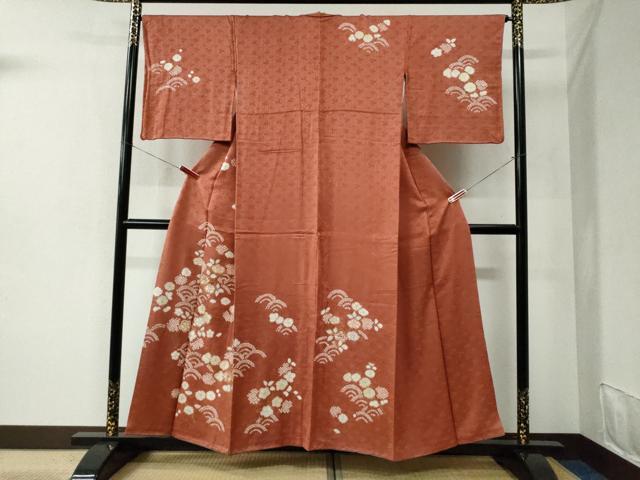 平和屋着物●創業460年・千總 訪問着 駒刺繍 絞り 青海波花文 金彩 正絹 逸品 CABC6433yc