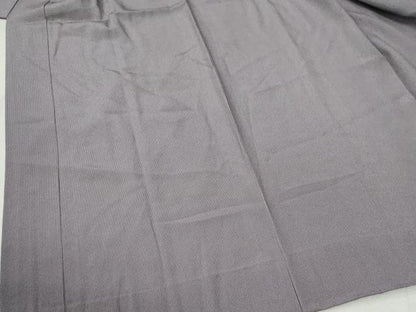 平和屋着物●長襦袢 無双仕立て 万筋 滅紫色×絹鼠色 正絹 逸品 未使用 CABC6434yc