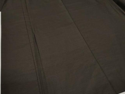 平和屋着物●男性 紬 アンサンブル 色無地 赤墨色 正絹 逸品 CABC6437yc