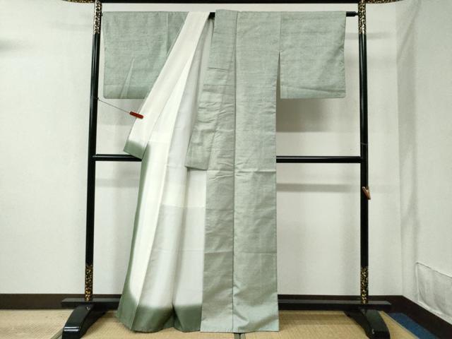 平和屋着物●紅花紬 米沢 霞文 正絹 逸品 CABC6439yc
