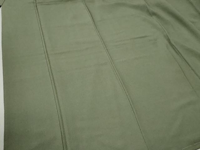 平和屋着物●上質な色無地 鶸茶色 正絹 逸品 未使用 CABC6440yc