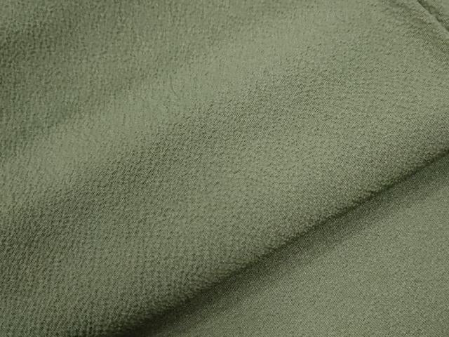平和屋着物●上質な色無地 鶸茶色 正絹 逸品 未使用 CABC6440yc