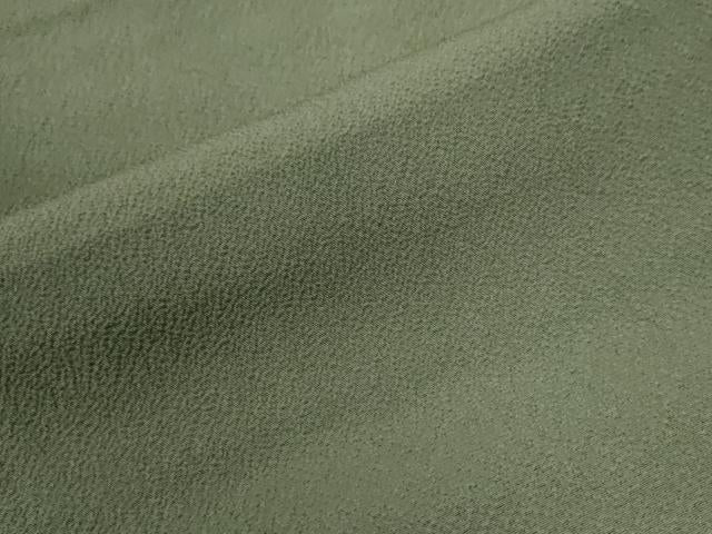 平和屋着物●上質な色無地 鶸茶色 正絹 逸品 未使用 CABC6440yc