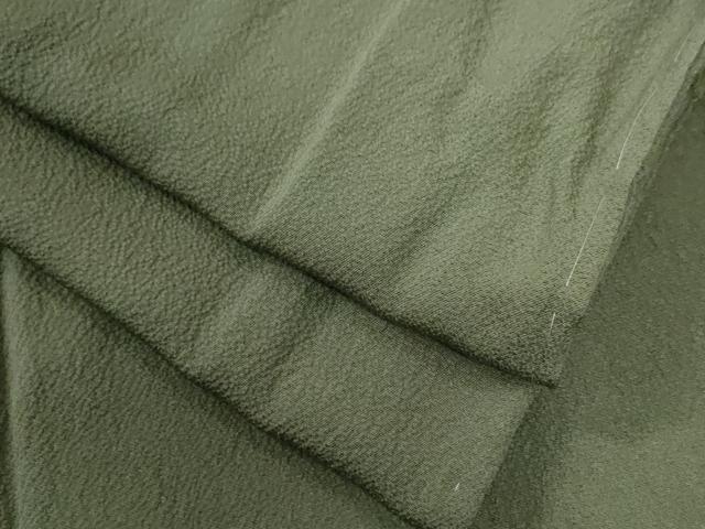 平和屋着物●上質な色無地 鶸茶色 正絹 逸品 未使用 CABC6440yc