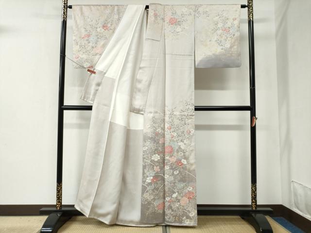 平和屋着物●訪問着 牡丹花文 暈し染め 金彩 正絹 逸品 CABC6463yc