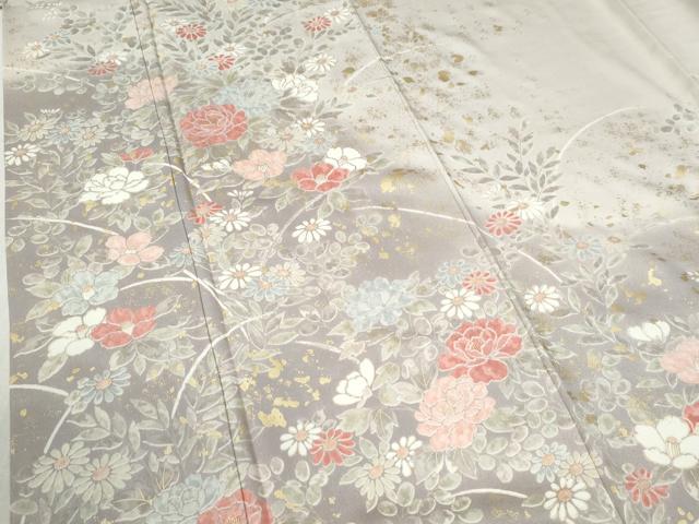 平和屋着物●訪問着 牡丹花文 暈し染め 金彩 正絹 逸品 CABC6463yc