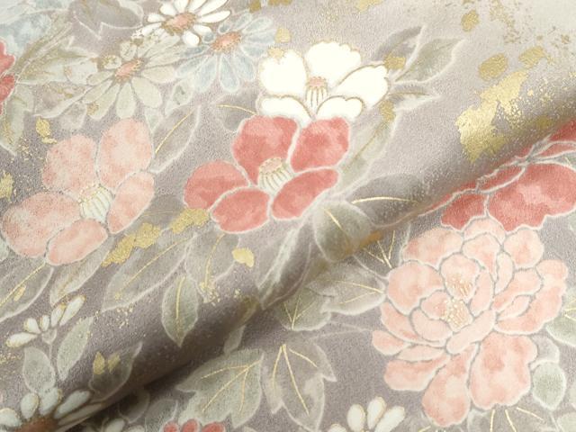 平和屋着物●訪問着 牡丹花文 暈し染め 金彩 正絹 逸品 CABC6463yc