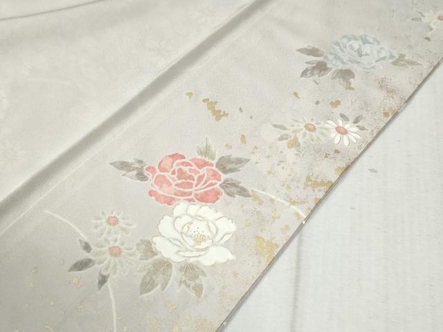 平和屋着物●訪問着 牡丹花文 暈し染め 金彩 正絹 逸品 CABC6463yc