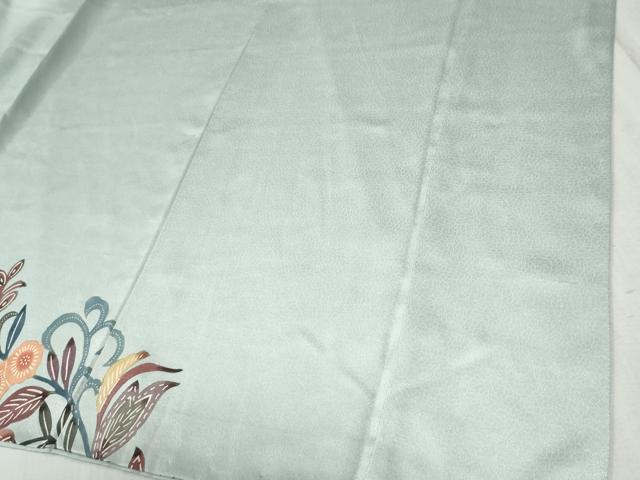 平和屋着物●訪問着 型染め 更紗花唐草文 正絹 逸品 CABC6465yc