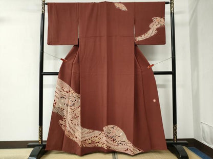 平和屋着物●十日町 名門 滝泰謹製 訪問着 辻が花 絞り 正絹 逸品 CABC6473yc