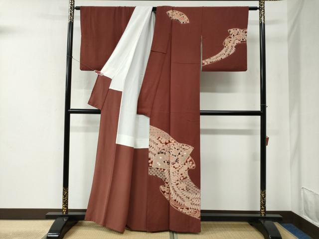 平和屋着物●十日町 名門 滝泰謹製 訪問着 辻が花 絞り 正絹 逸品 CABC6473yc