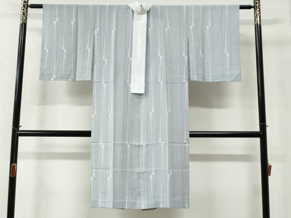 平和屋着物●長襦袢　単衣　間道　正絹　逸品　CABC6474yc