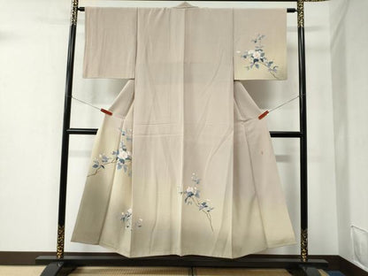 平和屋着物●訪問着 友禅 作家物 枝花文 暈し染め 正絹 逸品 CABC6476yc