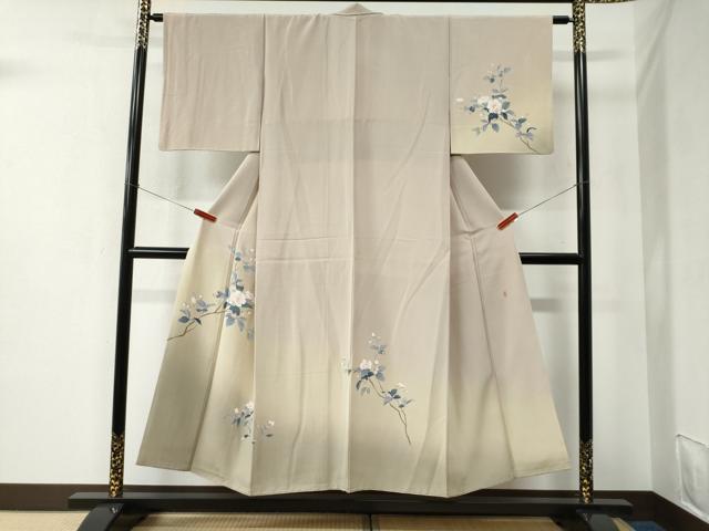 平和屋着物●訪問着 友禅 作家物 枝花文 暈し染め 正絹 逸品 CABC6476yc