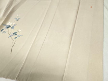 平和屋着物●訪問着 友禅 作家物 枝花文 暈し染め 正絹 逸品 CABC6476yc