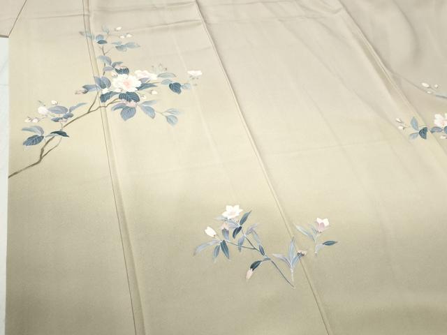 平和屋着物●訪問着 友禅 作家物 枝花文 暈し染め 正絹 逸品 CABC6476yc