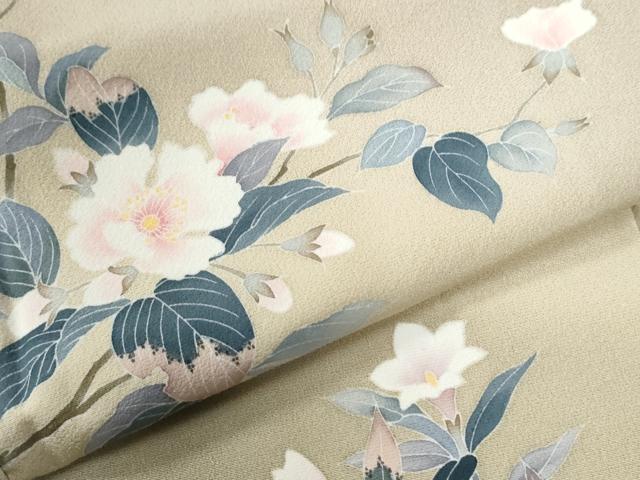 平和屋着物●訪問着 友禅 作家物 枝花文 暈し染め 正絹 逸品 CABC6476yc