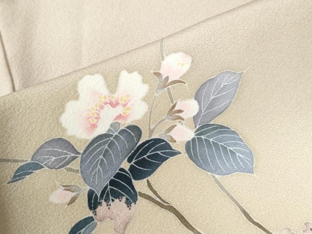 平和屋着物●訪問着 友禅 作家物 枝花文 暈し染め 正絹 逸品 CABC6476yc