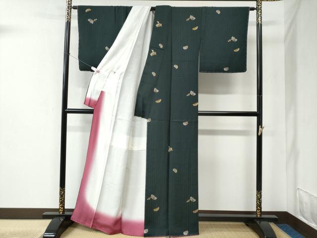 平和屋着物●上質な小紋　簪　金彩　正絹　逸品　CABB4409yc 平和屋着物○上質な小紋 櫛 簪 金彩 正絹 逸品 未使用 CABC6481yc