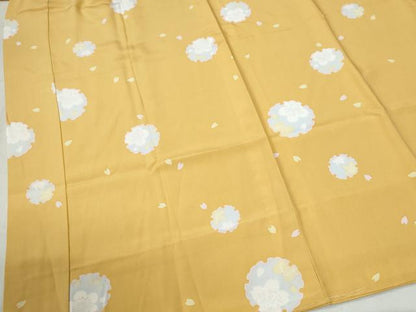平和屋着物●長襦袢 無双仕立て 雪輪舞桜文 正絹 逸品 未使用 CABC6484yc