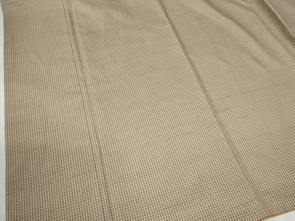 平和屋着物●上質な紬 格子柄 正絹 逸品 CABC6490yc