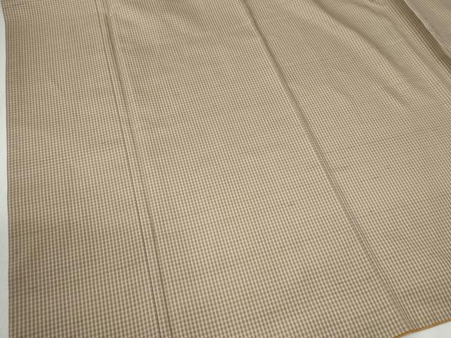 平和屋着物●上質な紬 格子柄 正絹 逸品 CABC6490yc