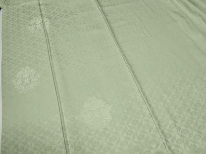 平和屋着物●無地絵羽訪問着 吉祥草花地紋 夏虫色 正絹 逸品 未使用 CABC6500yc