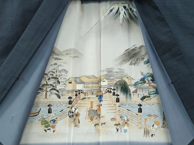 平和屋着物●男性 本場大島紬 アンサンブル 100亀甲 総詰め 武島トヨ子作 証紙付き 正絹 逸品 CABC6501yc