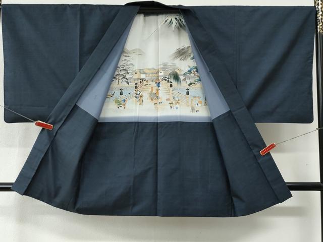 平和屋着物●男性 本場大島紬 アンサンブル 100亀甲 総詰め 武島トヨ子作 証紙付き 正絹 逸品 CABC6501yc